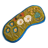 Embroidered Eye Mask - Olive
