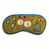 Embroidered Eye Mask - Olive