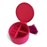 Fuchsia Floral Embroidered Trinket Box