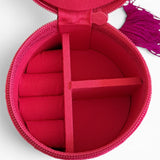 Fuchsia Floral Embroidered Trinket Box