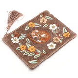 Dormouse Embroidered Zip Purse