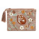 Dormouse Embroidered Zip Purse
