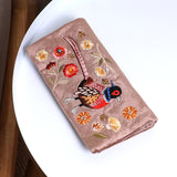 Pheasant Embroidered Jewellery Roll