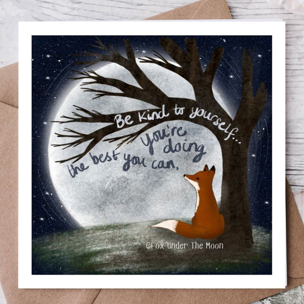 Be Kind - Fox Under the Moon Card