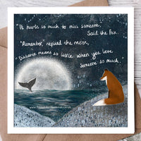 Distance - Fox Under the Moon Card