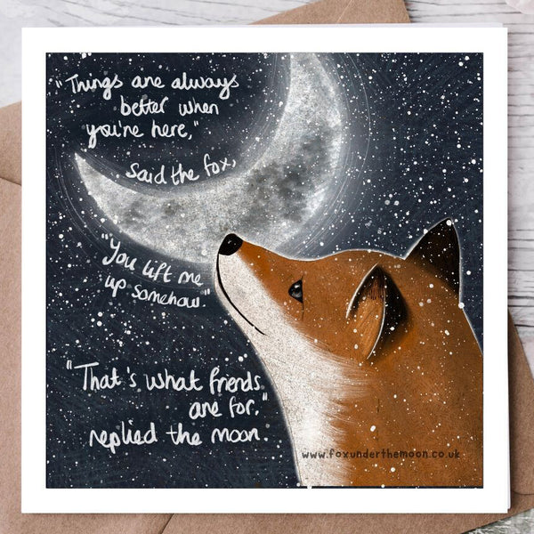 Lift Me Up - Fox Under the Moon Card