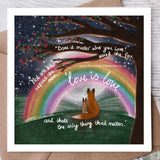 Love is Love - Fox Under the Moon Card