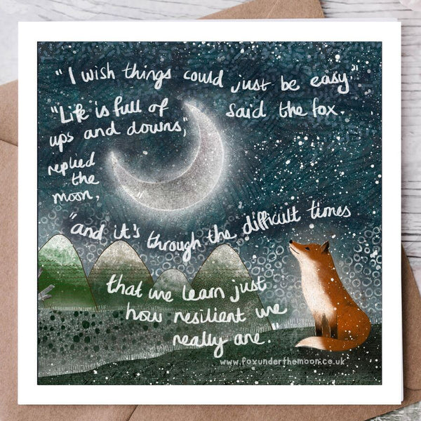 Resilient - Fox Under the Moon Card
