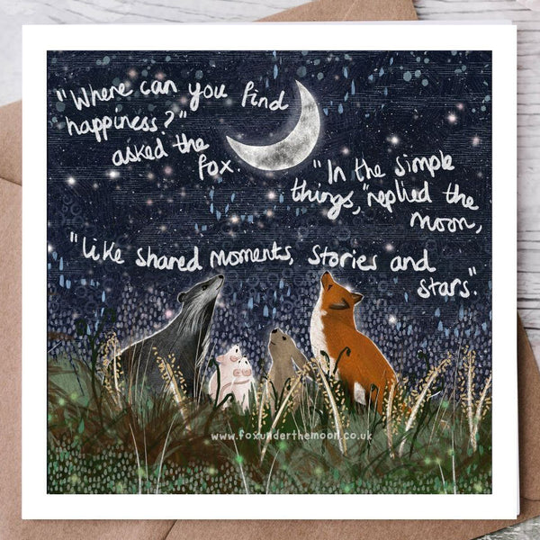 Simple Things - Fox Under the Moon Card