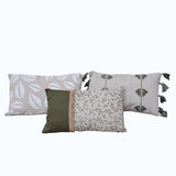 Leaf Pattern Cushion 3 assort. 30x50cm