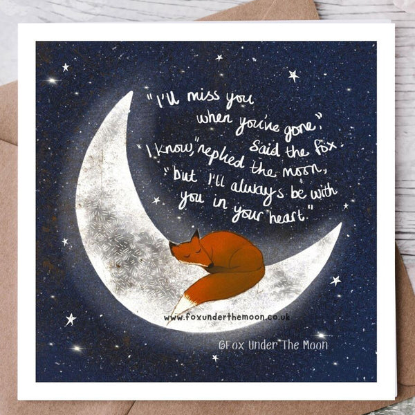 In Your Heart - Fox Under the Moon Card