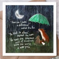 Kindness - Fox Under the Moon Card