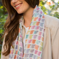 Peony Patches multi Scarf