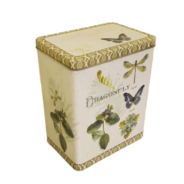 Dragonfly and Butterfly Tin Box Large