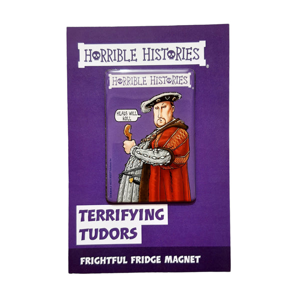Horrible Histories Terrifying Tudors Rectangular "Heads will roll" Magnet
