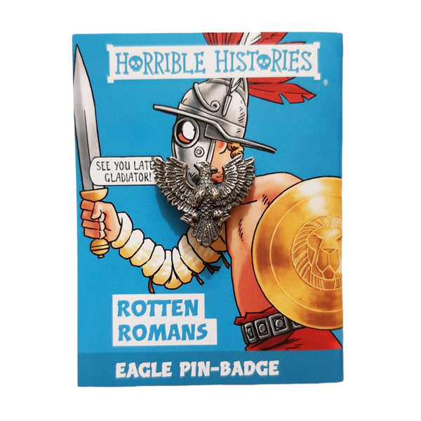 Horrible Histories Ruthless Romans Pewter Eagle Badge