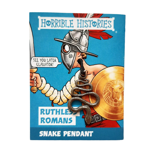 Horrible Histories Ruthless Romans Pewter Snake Pendant