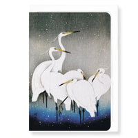 Herons In The Snow Ezen Card