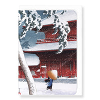 Temple In Snow Ezen Card