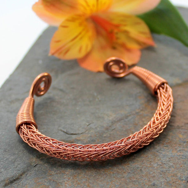 Copper Viking Knit Bangle