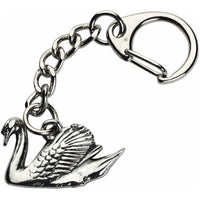 Pewter Swan Keyring