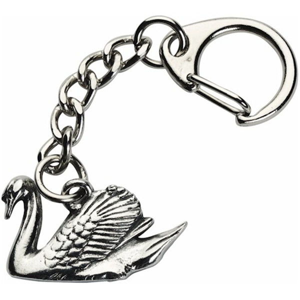Pewter Swan Keyring