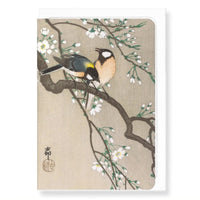 Tit Birds On Cherry Branch Ezen Card