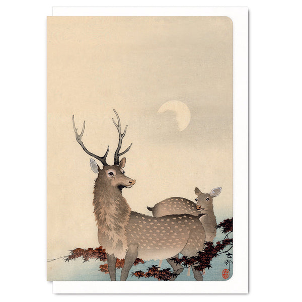 Two Deer and Maple Ezen Card